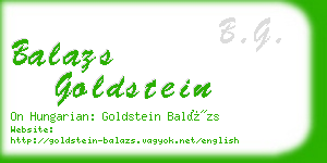 balazs goldstein business card